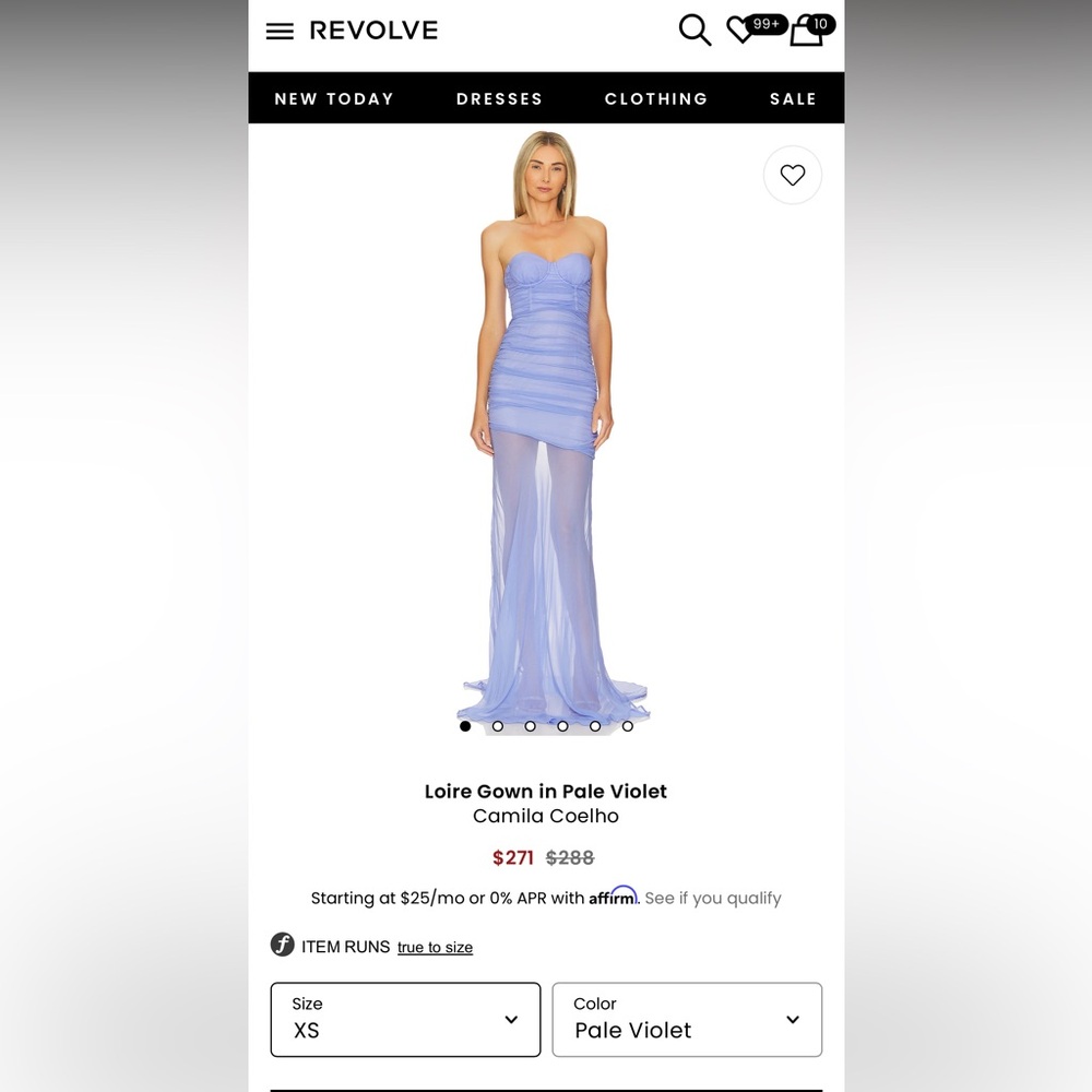 Camila Coelho Loire Gown in Pale Violet